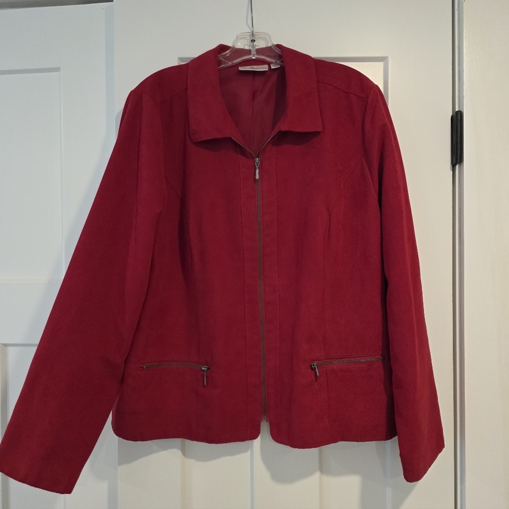 Studio Works Women's Vibrant Red Bomber Jacket